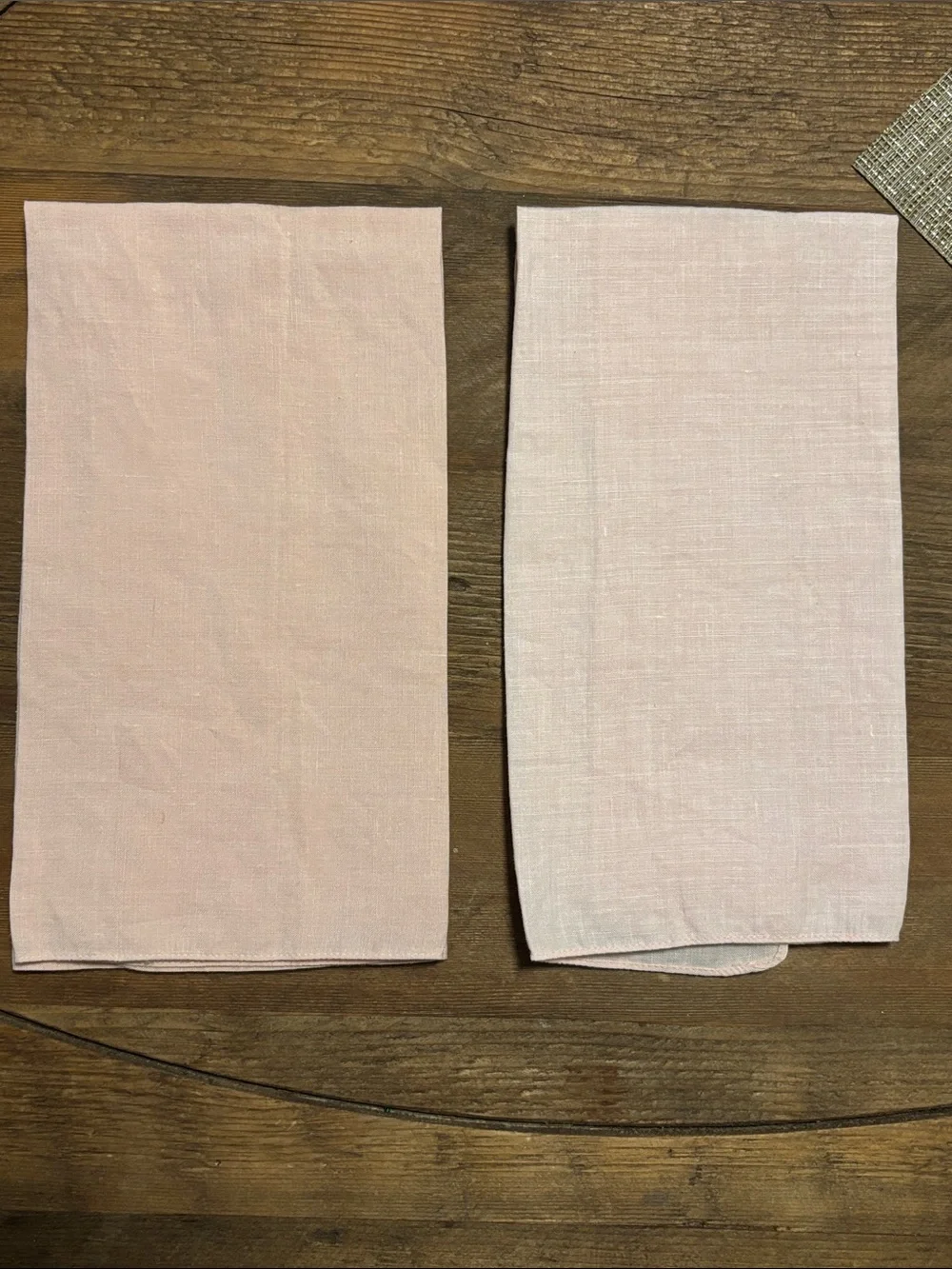 Vintage pink embroidered tea towels